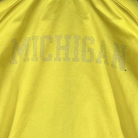 Adidas Michigan Wolverines Track Jacket Mens Size‎ L Full Zip Yellow Blue - Picture 9 of 9
